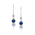 Sapphire and Diamond Drop Earrings