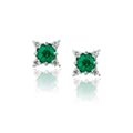 Emerald and Diamond Starlight Earrings