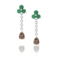 Cognac Diamond Drop Earrings