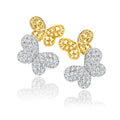 Yellow Sapphire and Diamond Butterfly Earrings