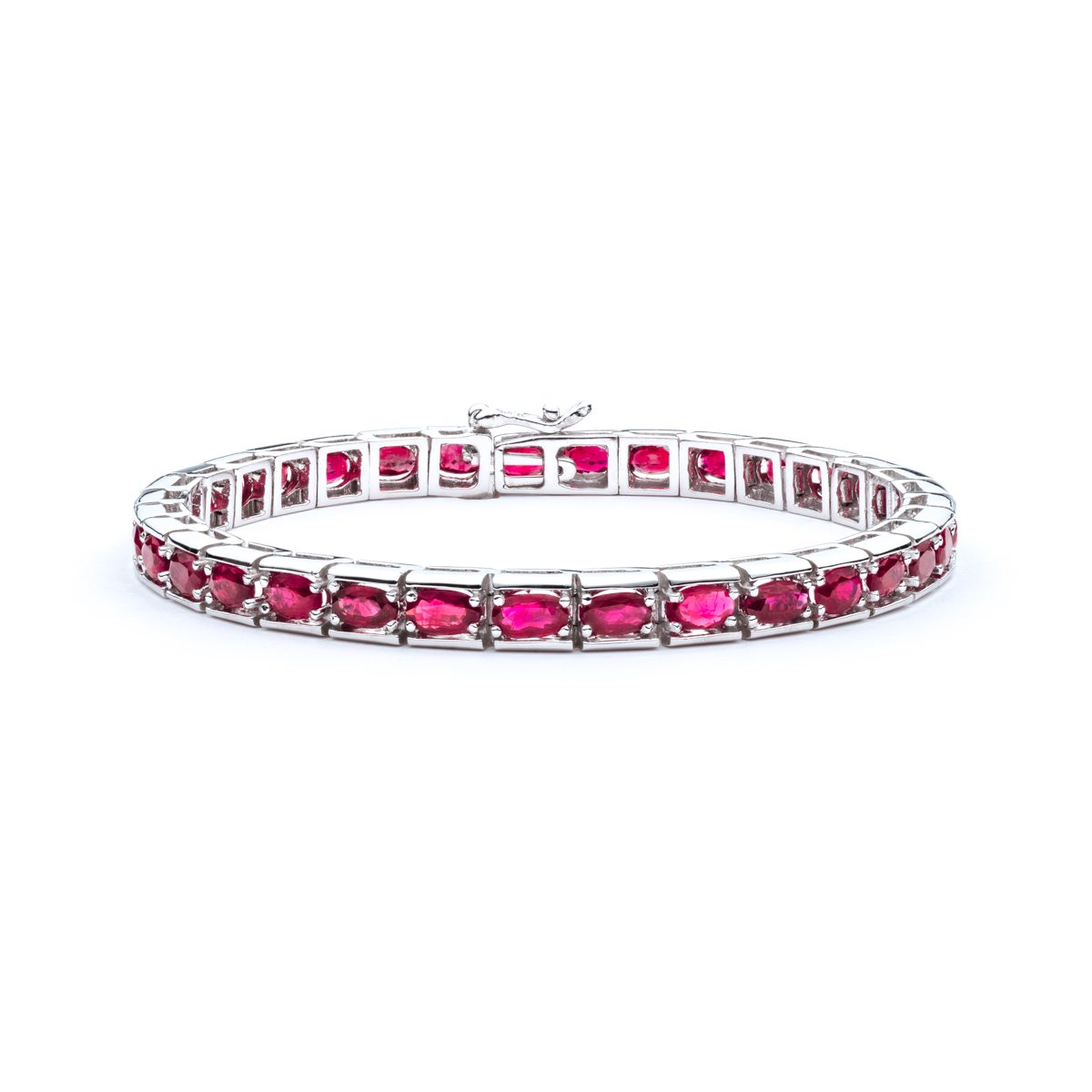 White Gold Ruby Bracelet