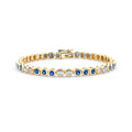 Yellow Gold Sapphire and Diamond Bracelet