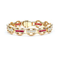 Yellow Gold Ruby and Diamond Bracelet