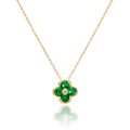 Emerald and Diamond Flower Pendant