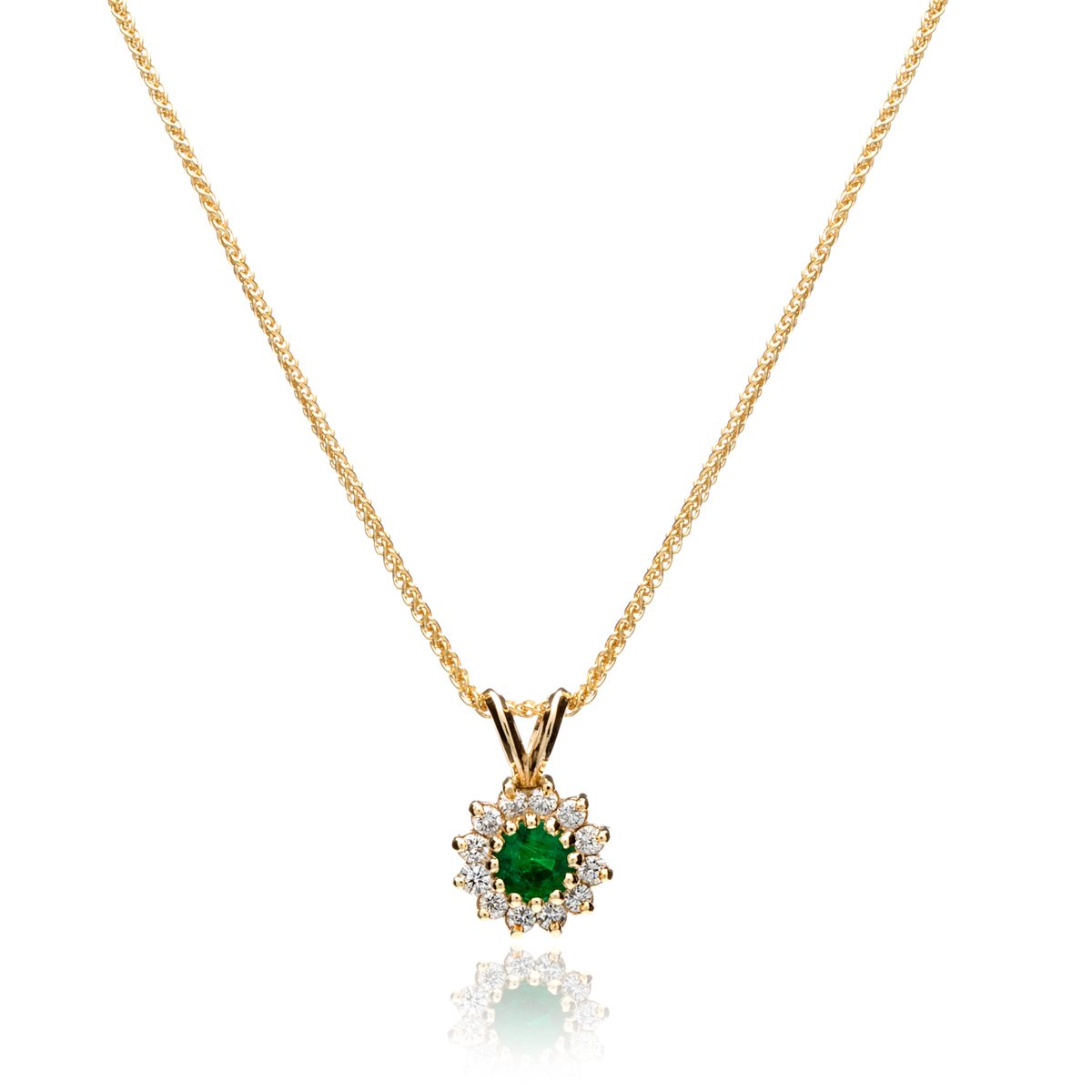 Emerald and Diamond Pendant