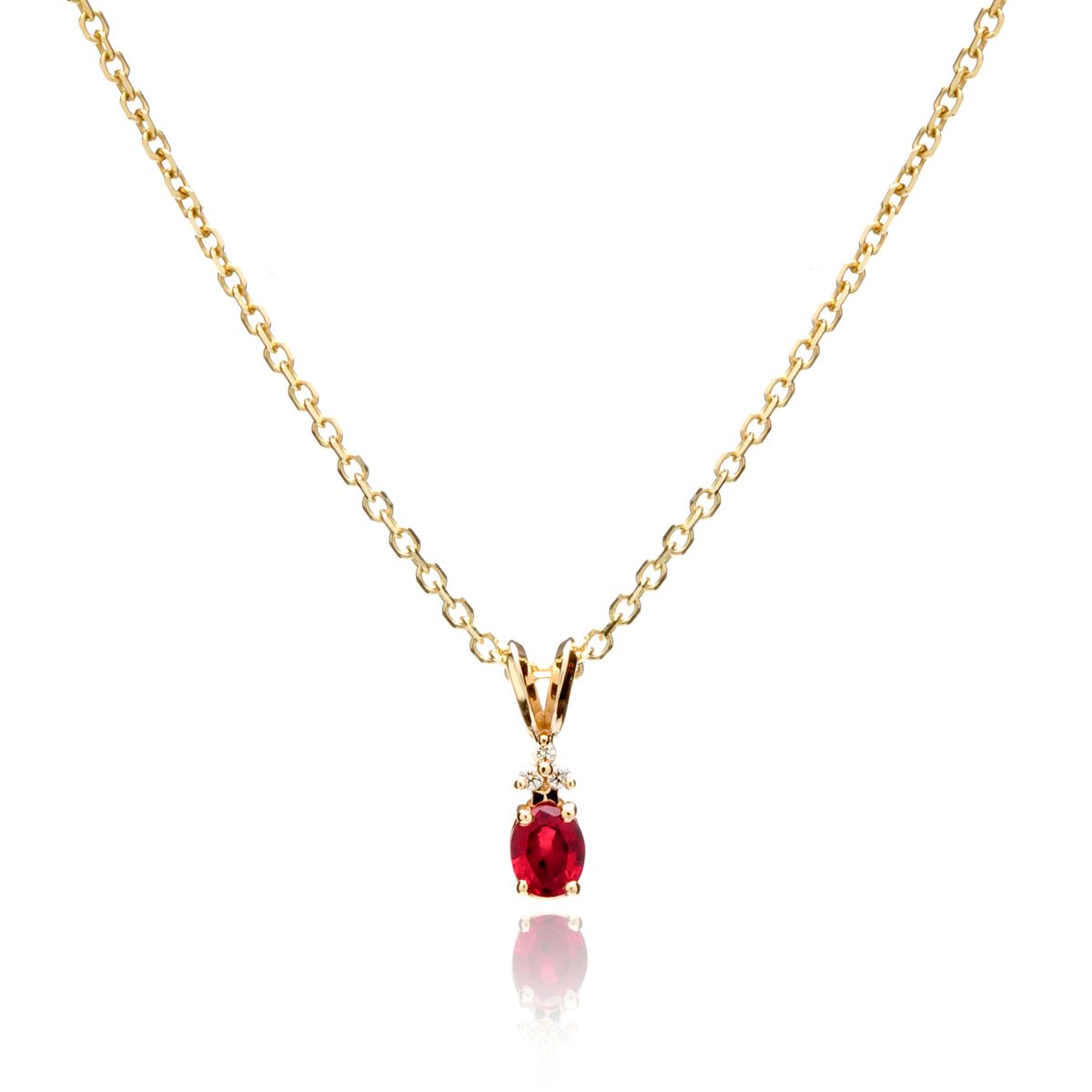 Oval Ruby Pendant