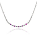 Pink Sapphire Anniversary Necklace