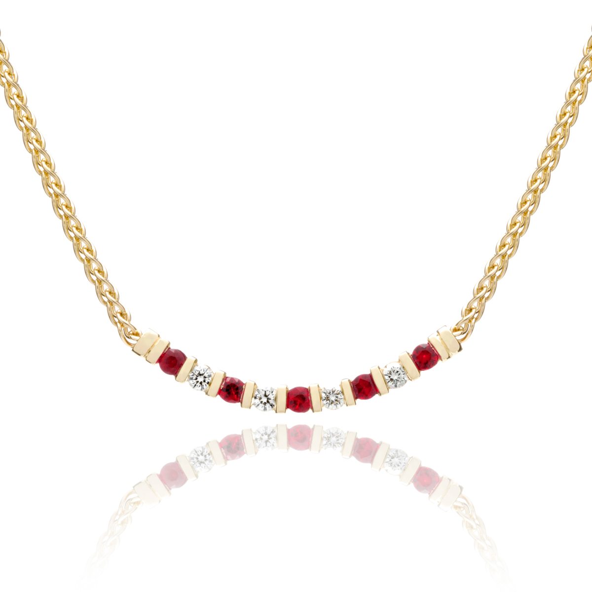 Ruby and Diamond Anniversary Necklace