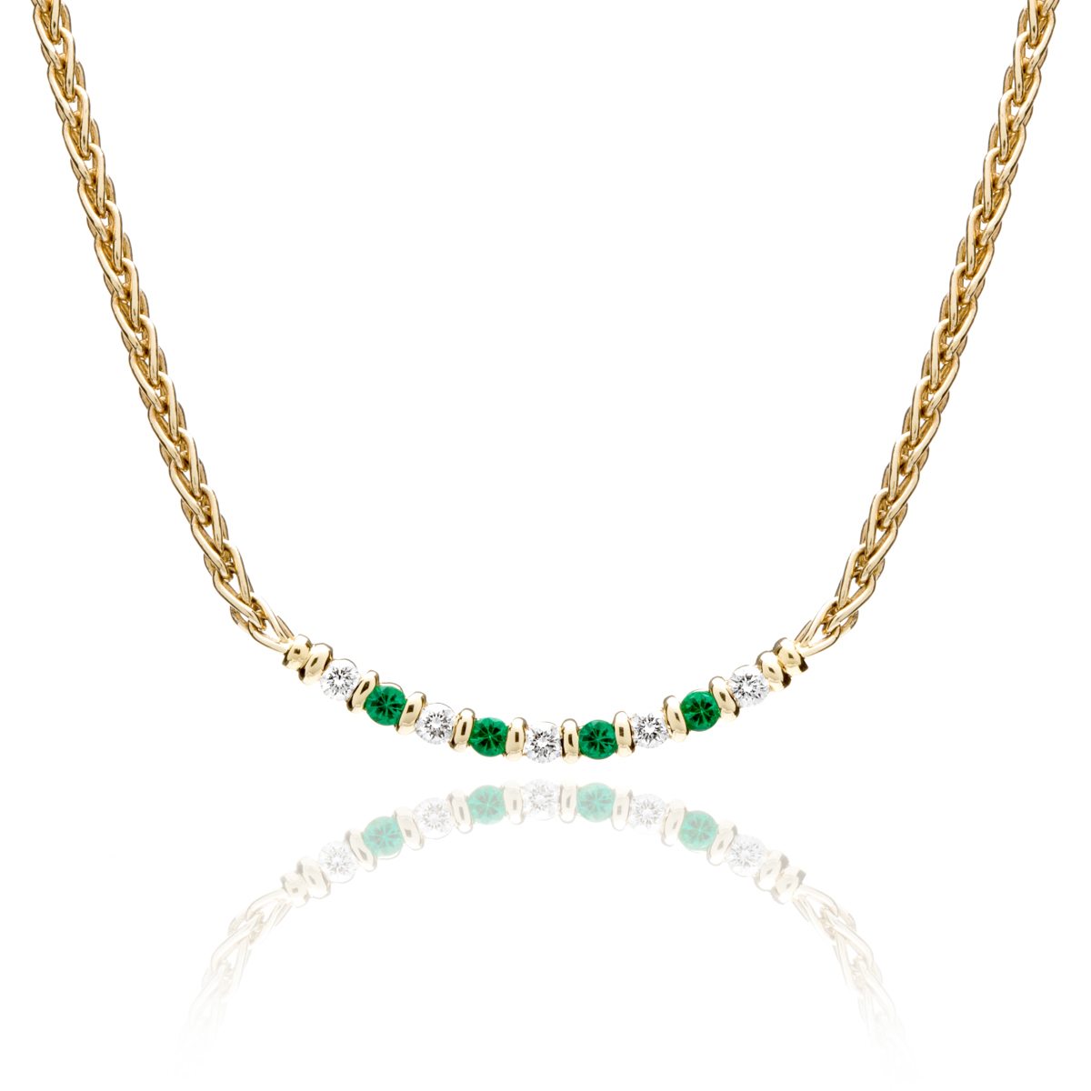 Emerald and Diamond Anniversary Necklace