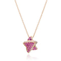 Pink Sapphire Star Necklace