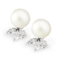 White South Sea Pearl and Diamond Earrings