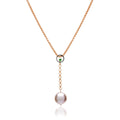 Rose Gold Pearl Drop Necklace