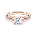 Rose Gold Split Shank Diamond Engagement Ring
