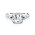 Milgrain Diamond Engagement Ring