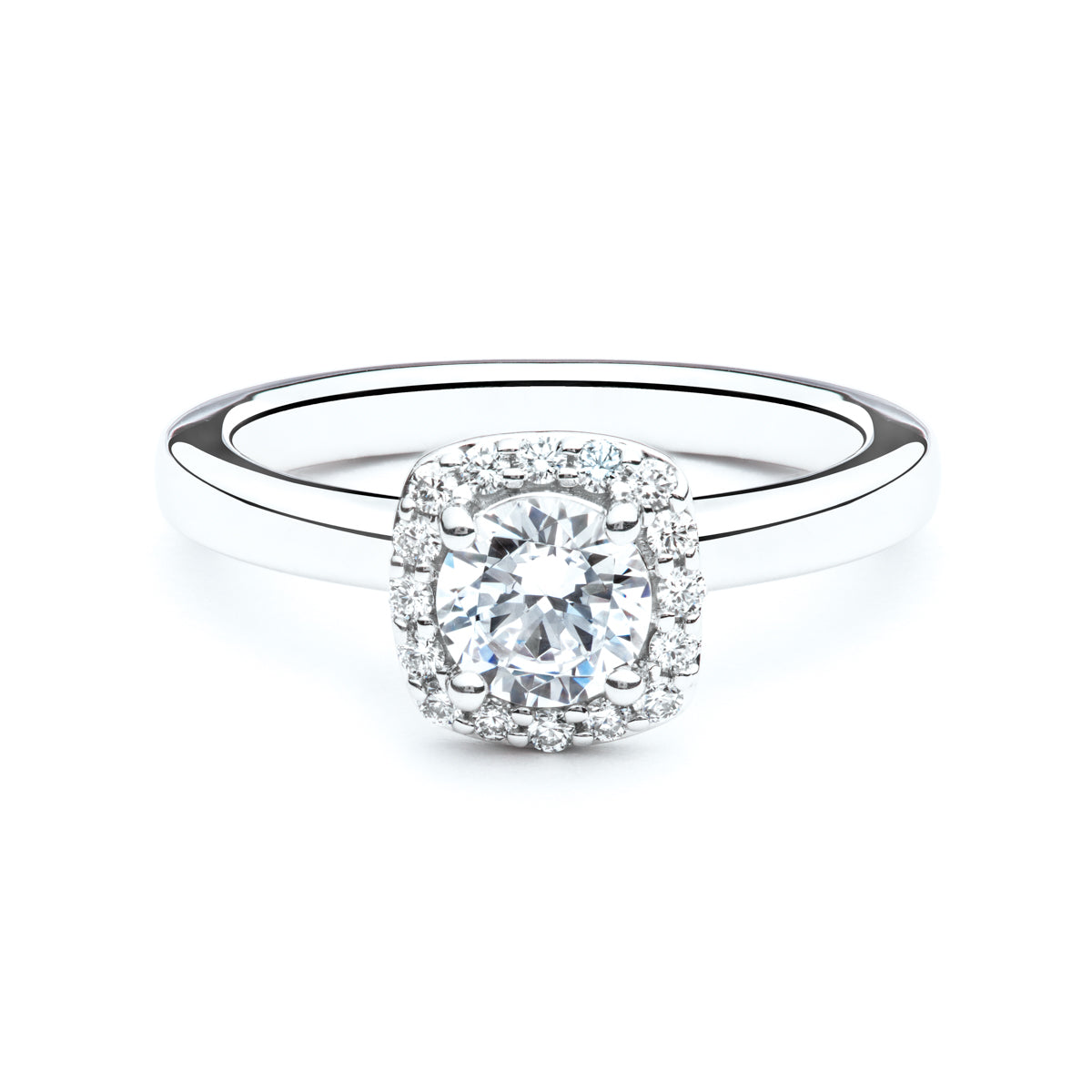 Diamond Halo Engagement Ring