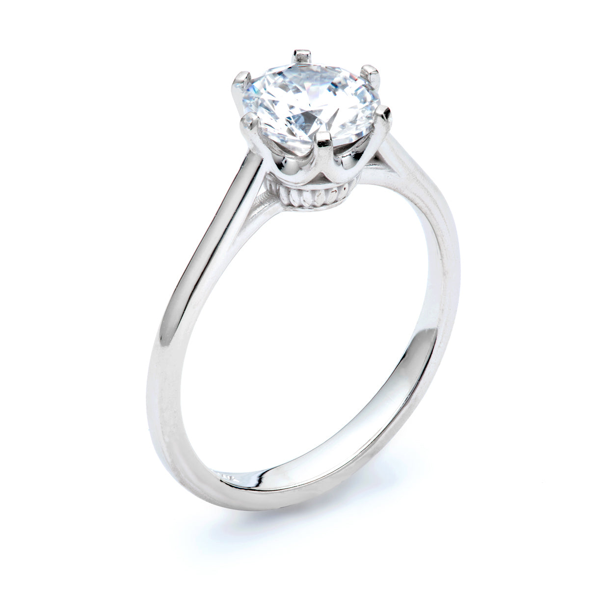 Six Prong Diamond Solitaire Engagement Ring