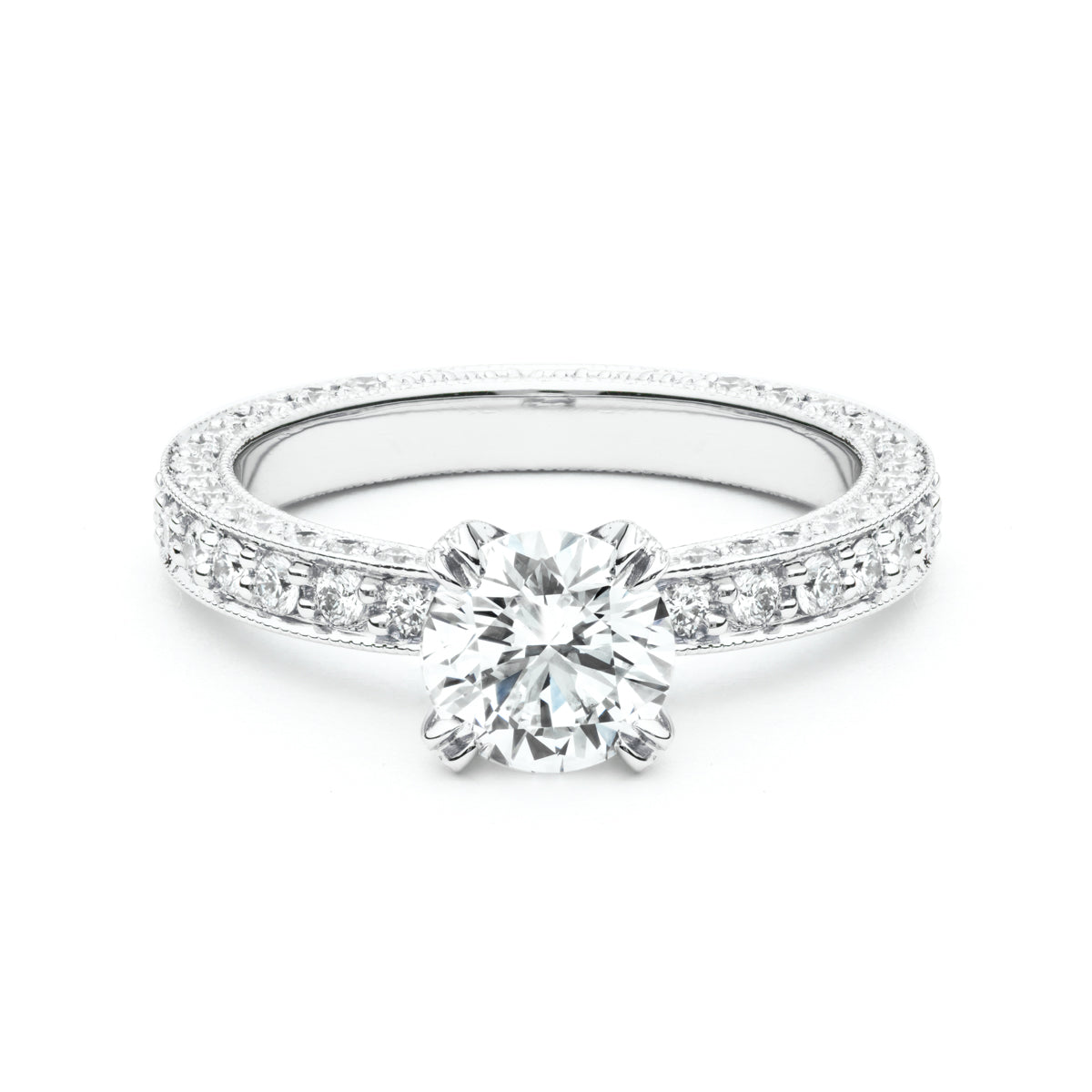 The Alexis Bead Set Diamond Engagement Ring