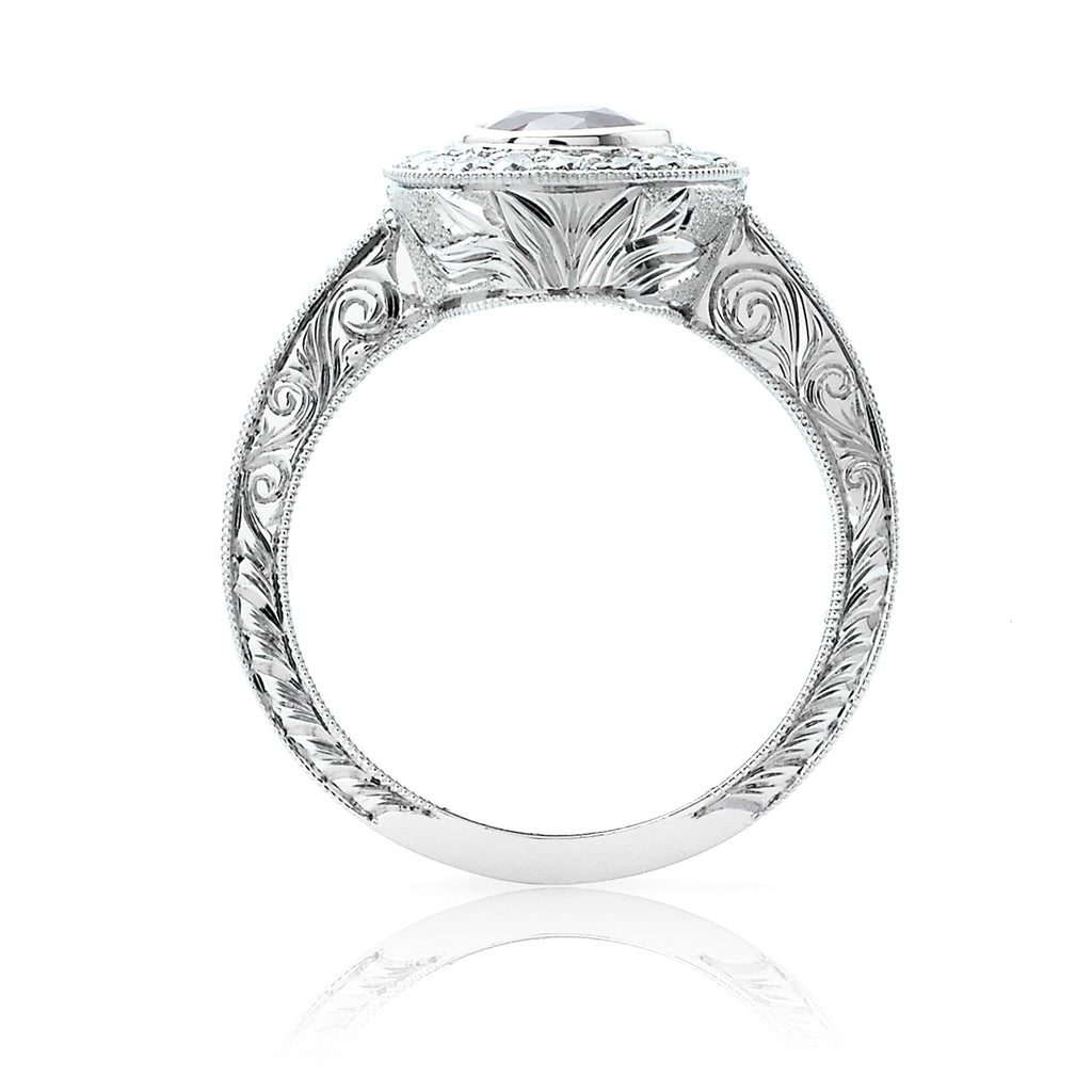 The Ester Hand Engraved Sapphire Ring