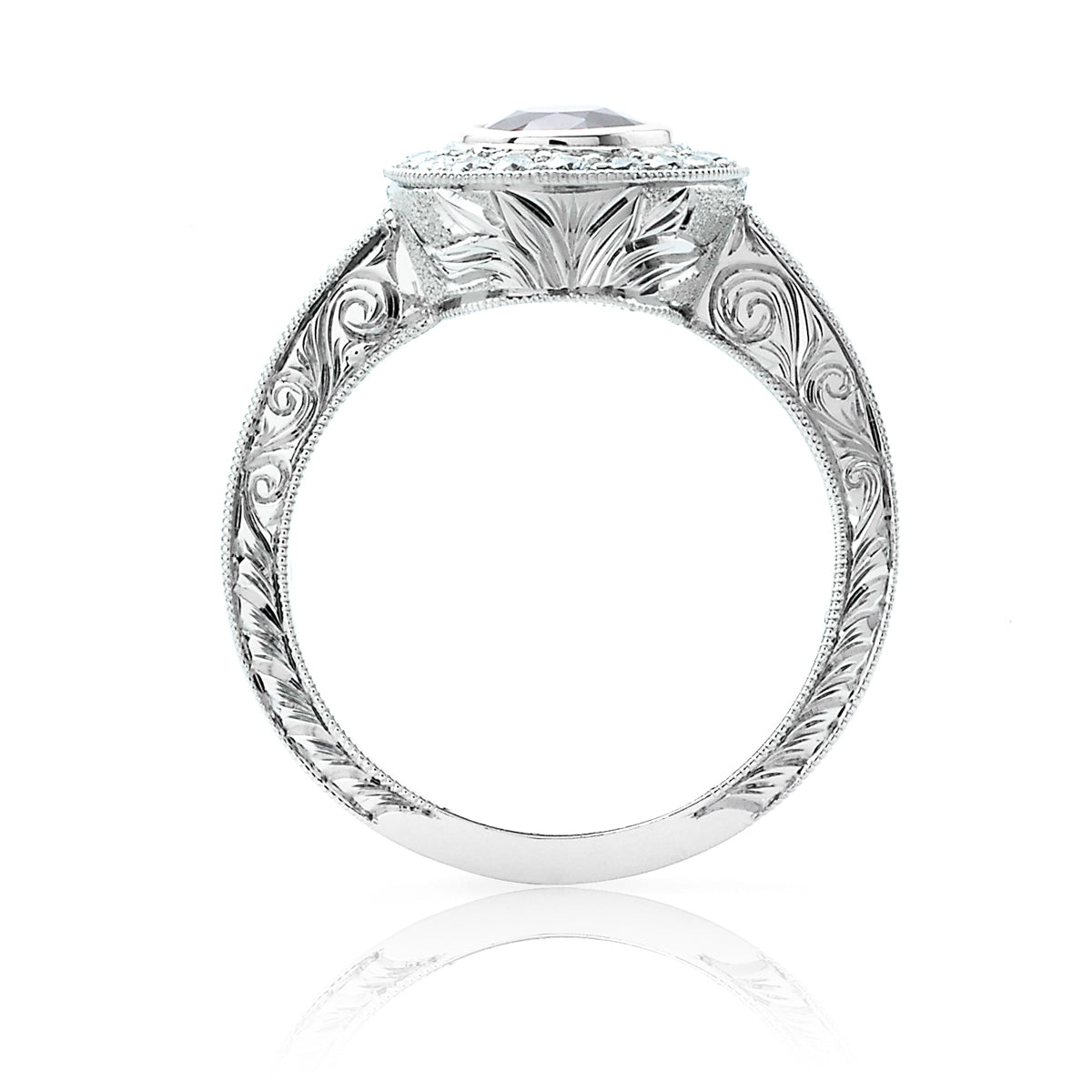 The Ester Hand Engraved Sapphire Ring