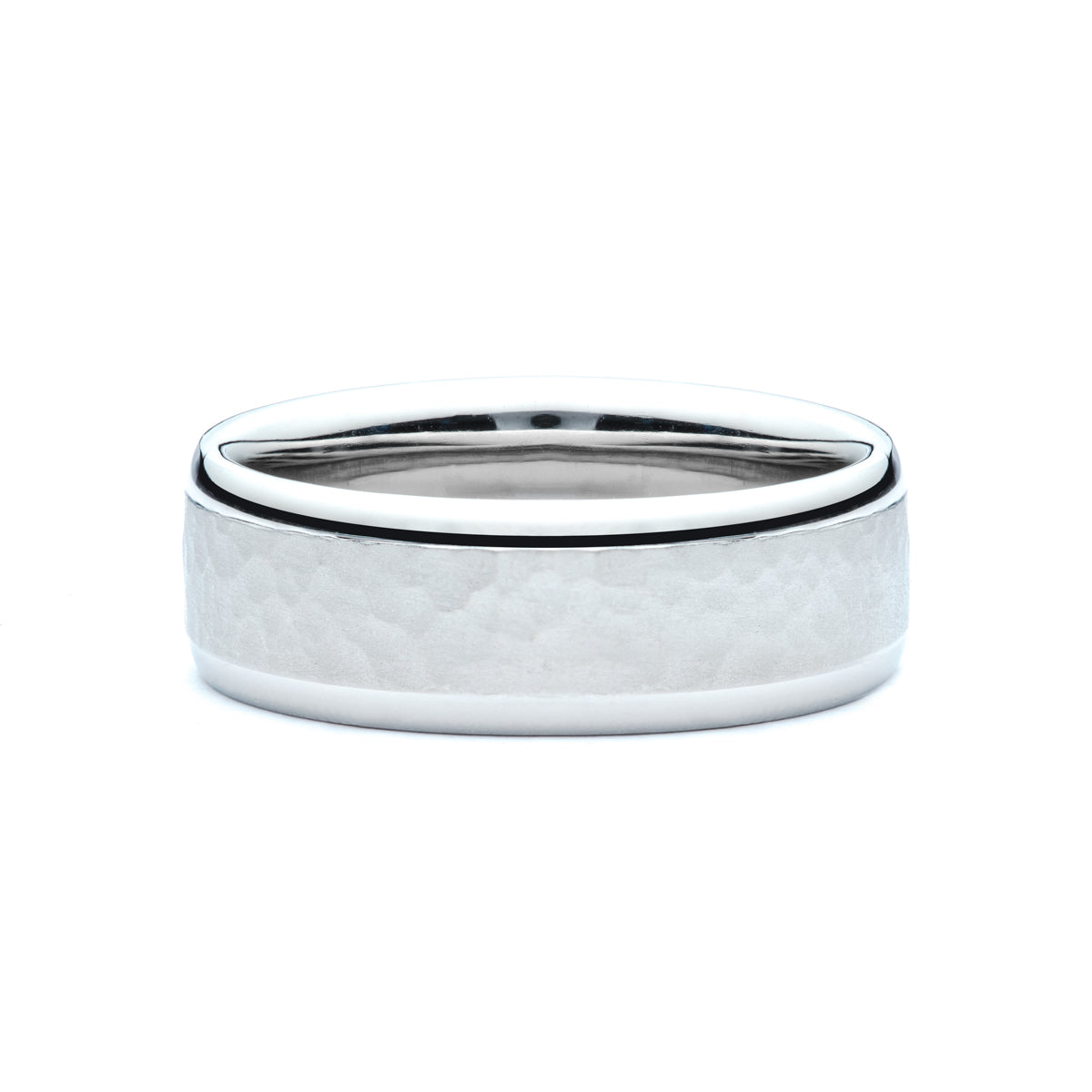 Hammered Finish Men's Wedding Band