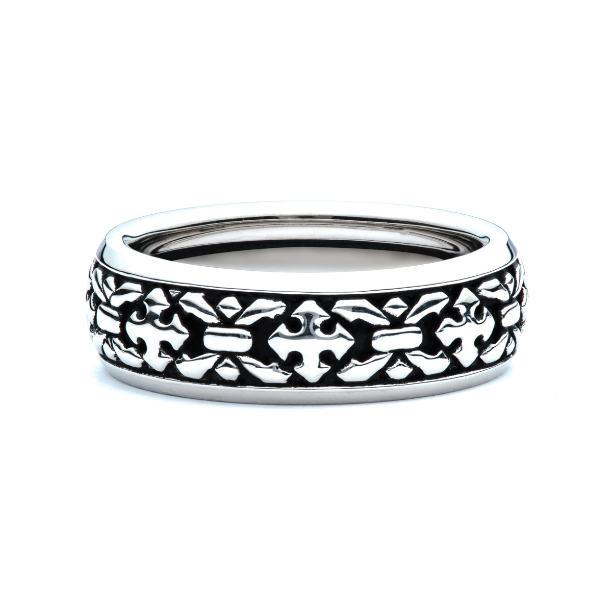 Gothic Cross Platinum Band