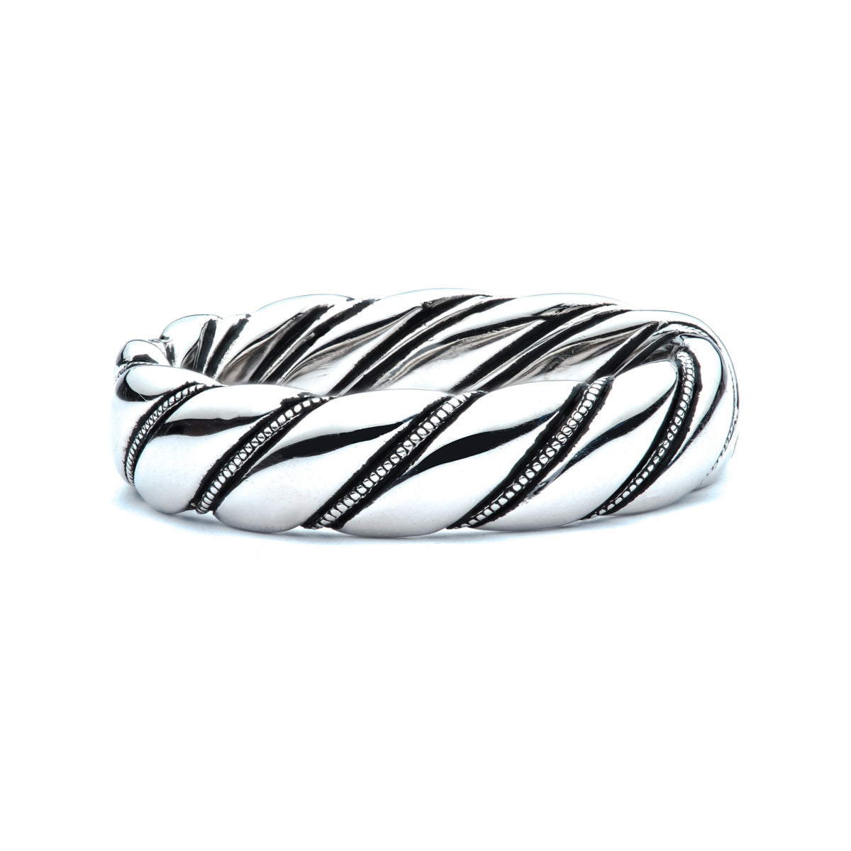 Twisted Platinum Wedding Band