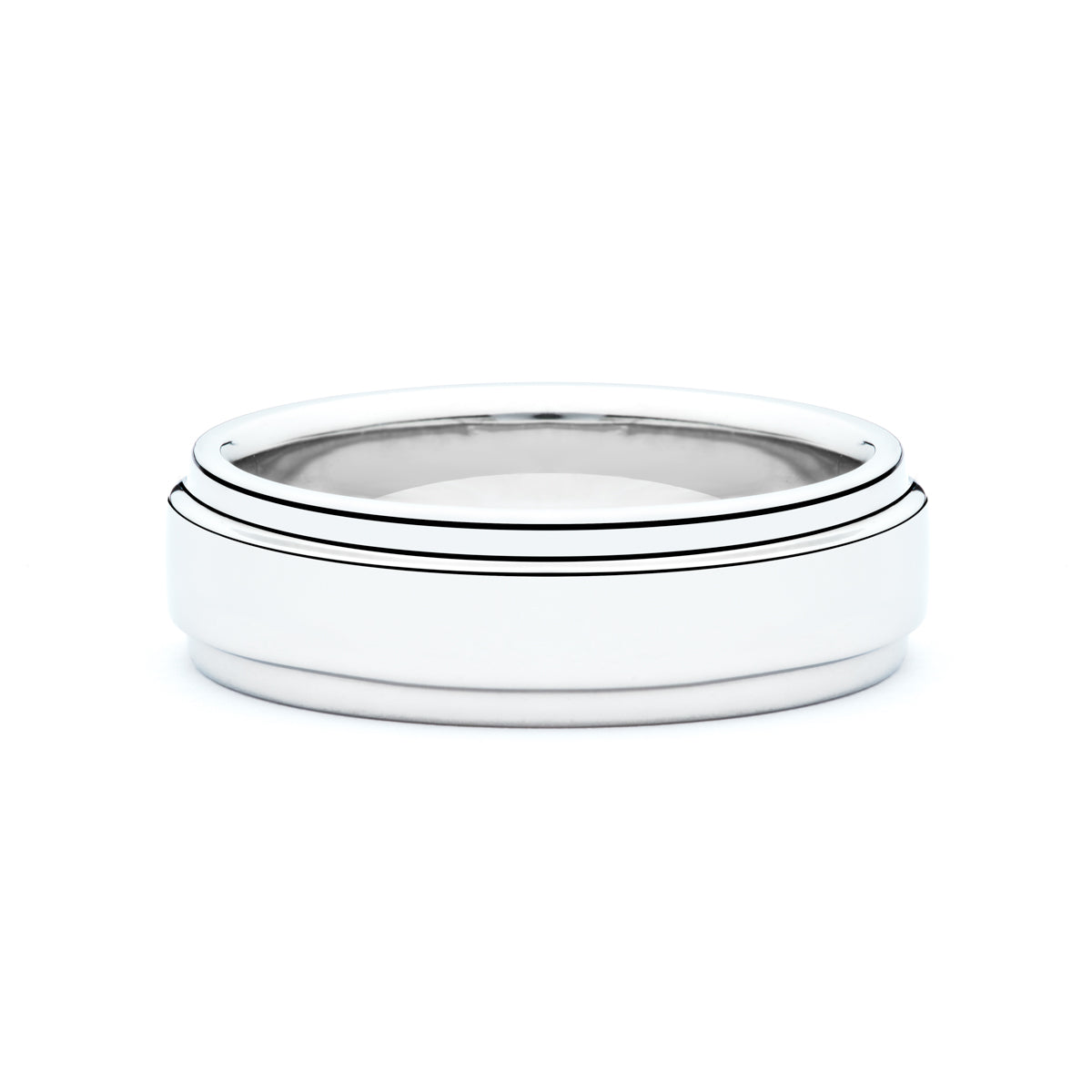 Palladium Step Wedding Band