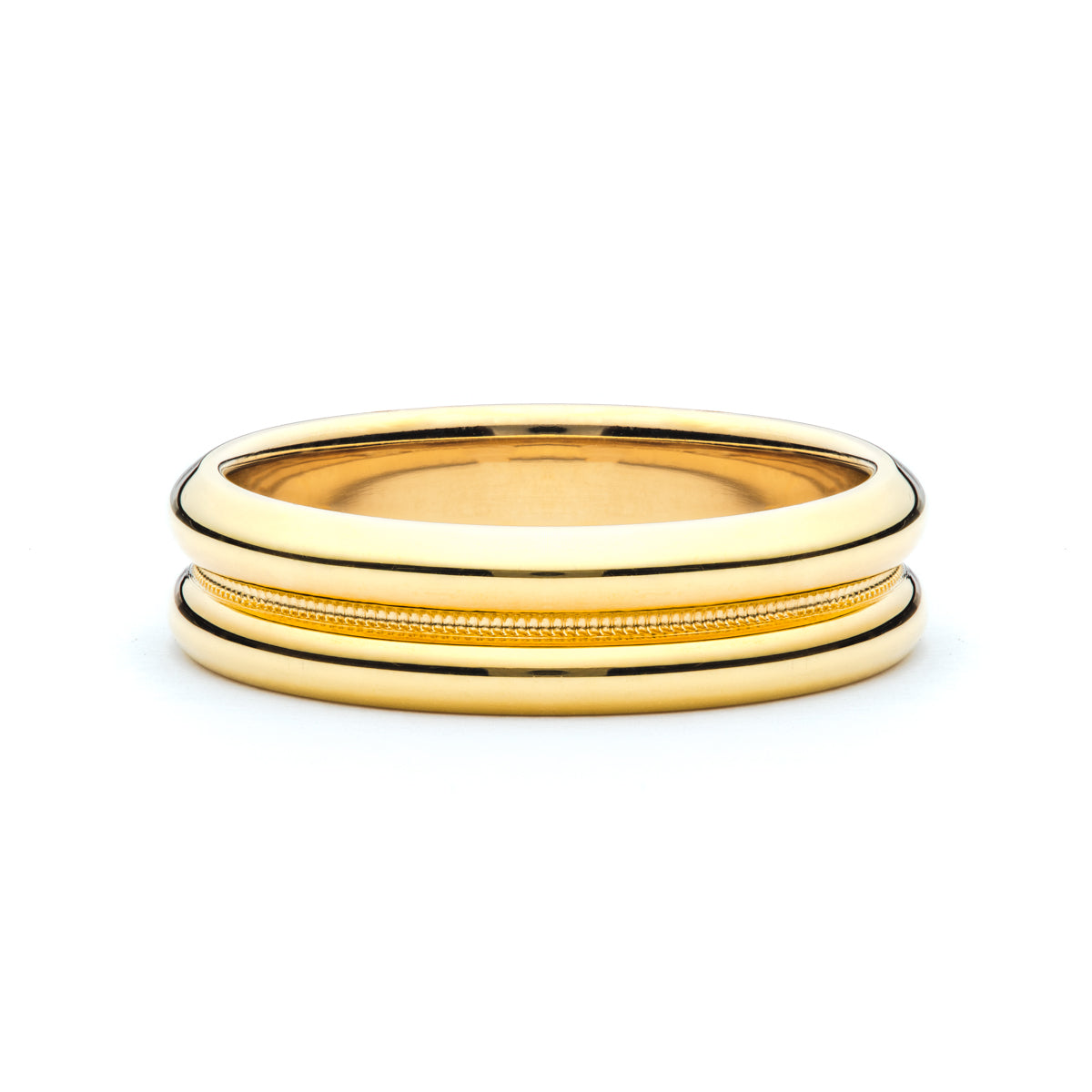 Yellow Gold Milgrain Men's Band