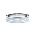 White Gold Wave Men's Wedding Band