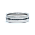 Black Diamond Brushed Men's Wedding Band