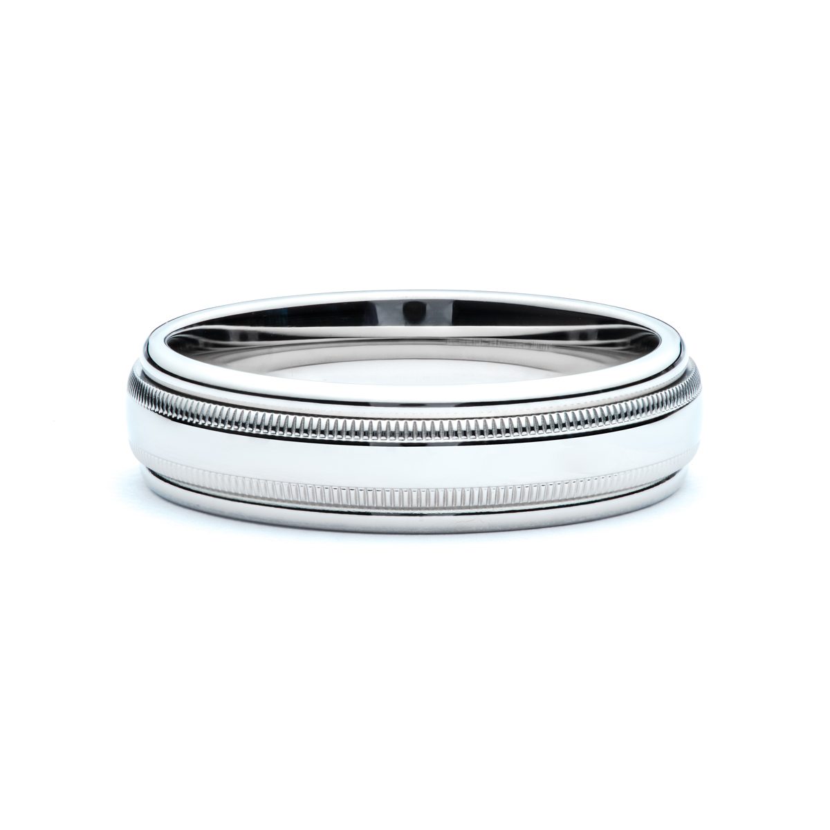 Men's Half Round Milgrain Wedding Band