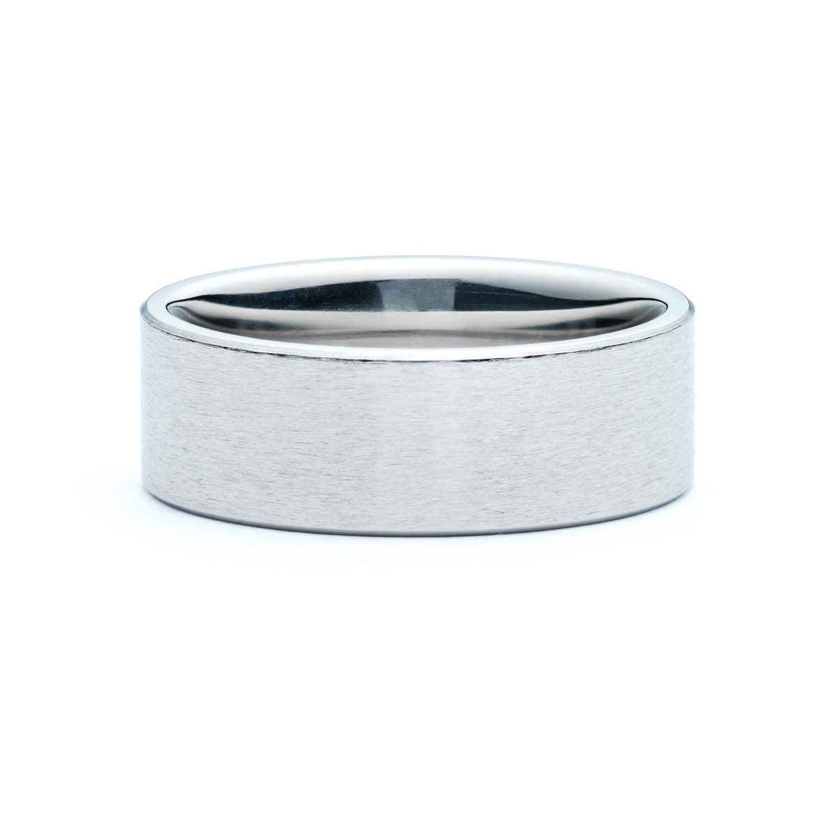 Wide Brushed Wedding Band