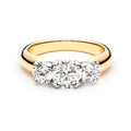 Three Stone Yellow Gold Diamond Ring