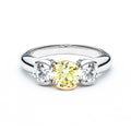 Fancy Yellow Diamond Three Stone Ring