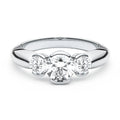 Split Bezel Three Stone Ring