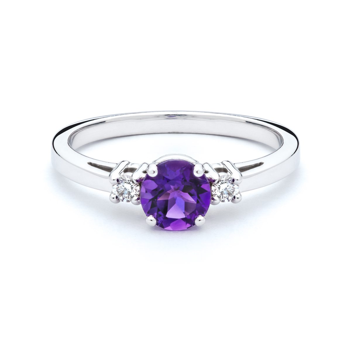 Amethyst and Diamond Ring
