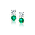 Emerald and Diamond Earrings