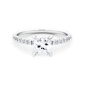 Accented Princess Cut Engagement Ring
