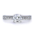 Bead Set Solitaire Engagement Ring