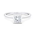 Bezel Set Princess Cut Engagement Ring