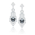 Black Diamond Art Deco Earrings