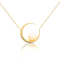 Crescent Moon Pearl Necklace