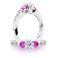 Pink Sapphire Engagement Ring