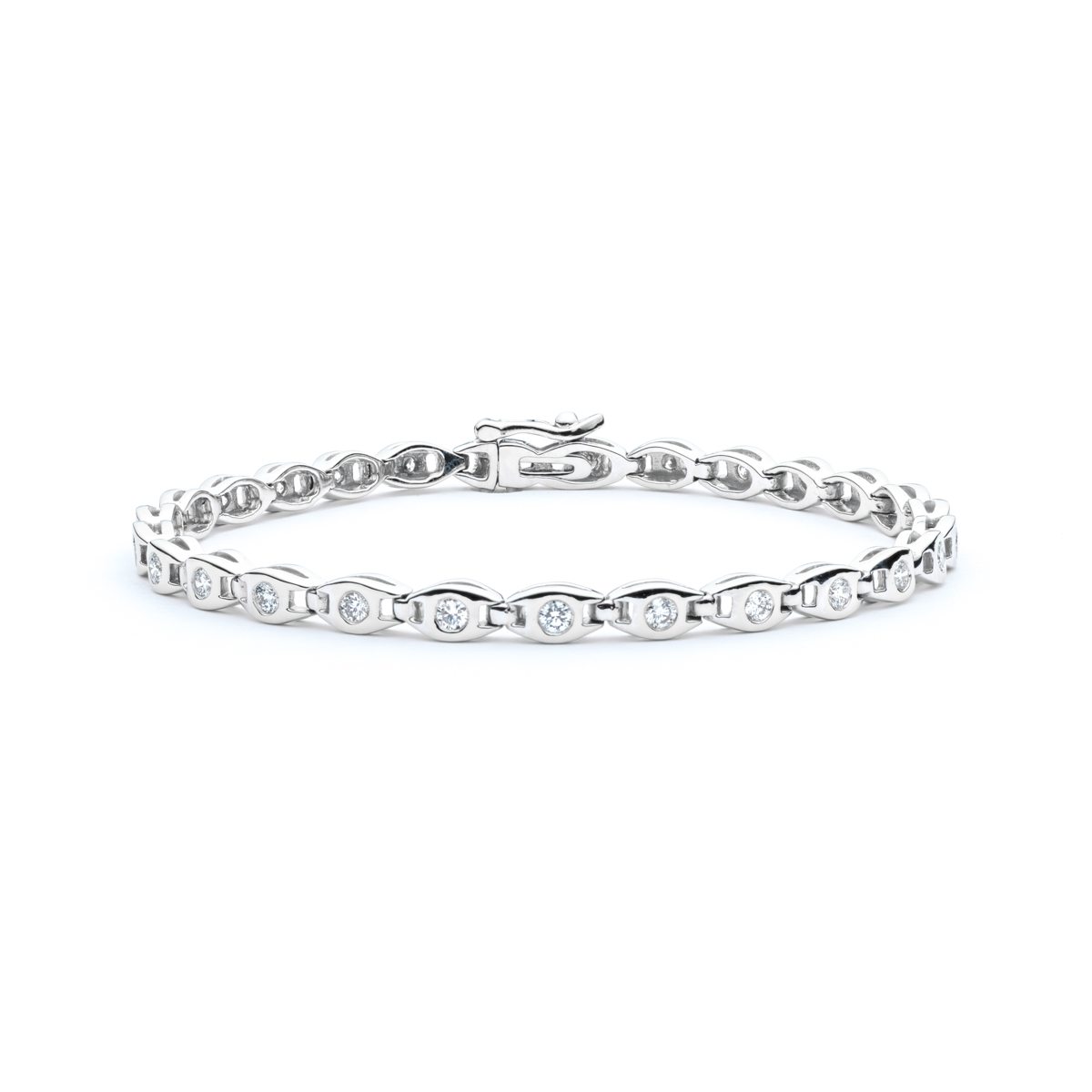 Flush Set Diamond Tennis Bracelet
