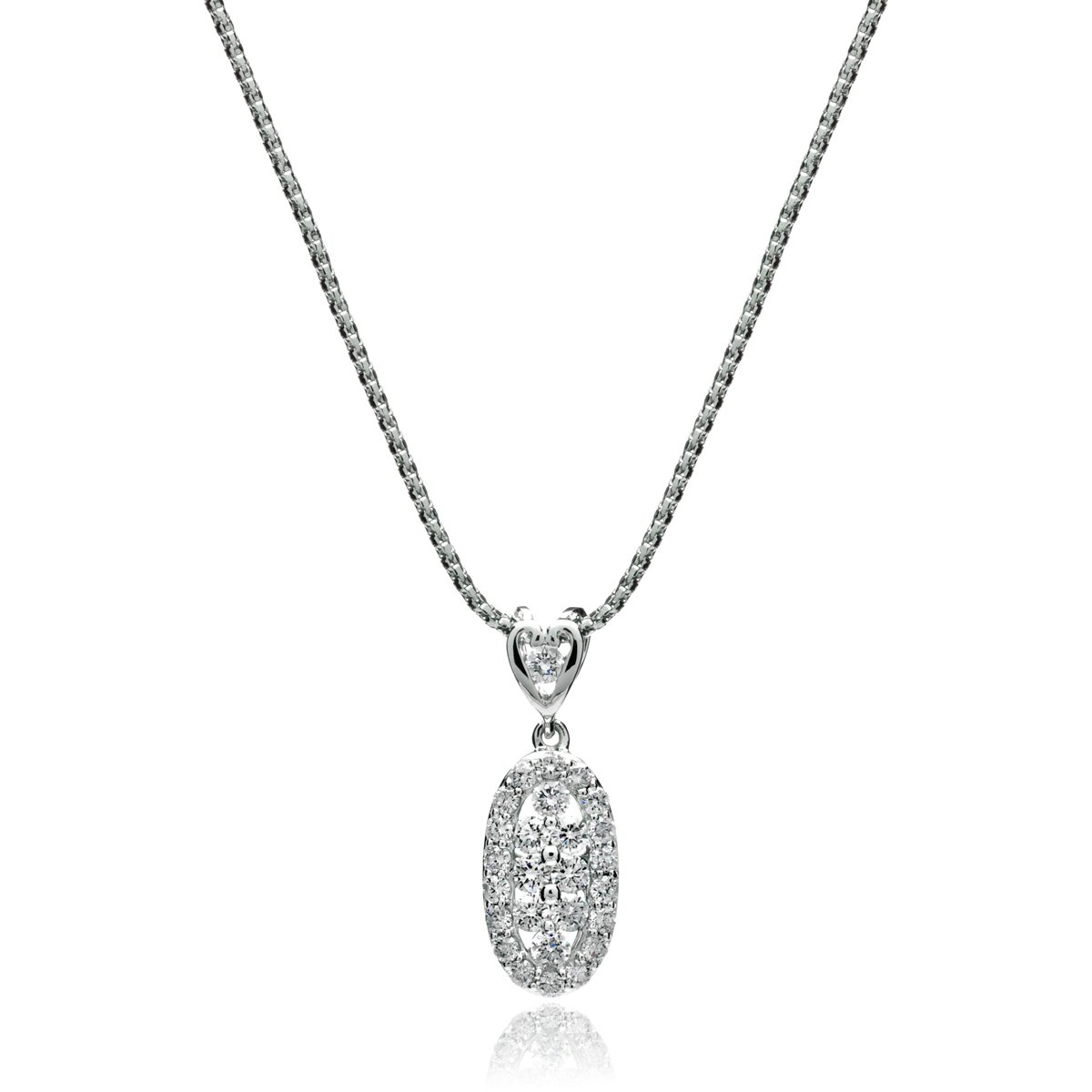 Oval Diamond Pendant