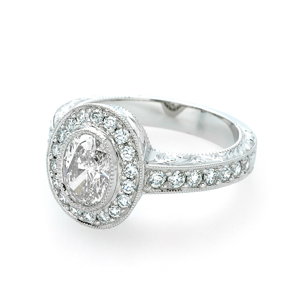 Oval Ester Diamond Ring