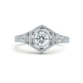 The Caitlin Hand Engraved Engagement Ring
