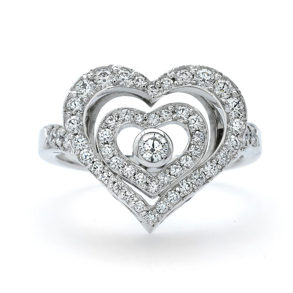 The Valentine Diamond Heart Ring