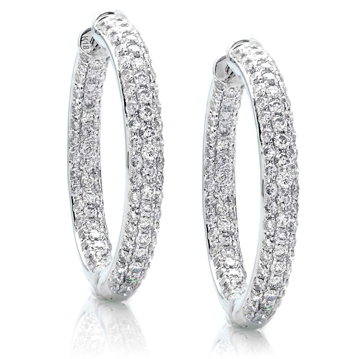 Diamond Pavé Hoop Earrings