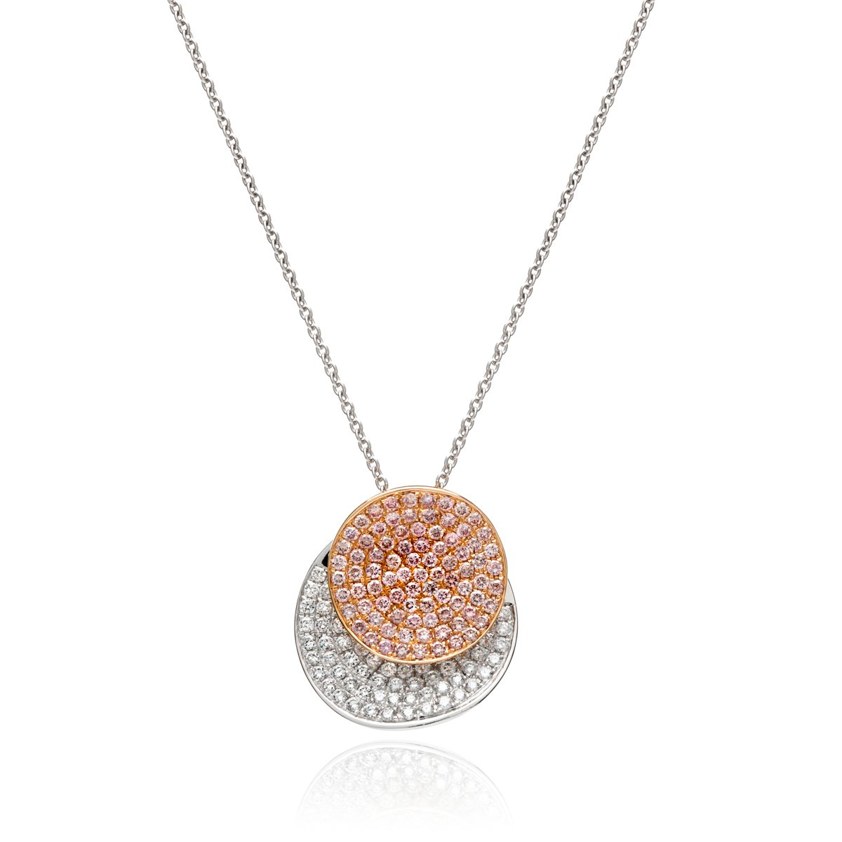 Pink Diamond Disc Pendant
